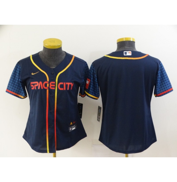 Women's Houston Astros Blank Nike Navy 2022 City Connect Player Jersey