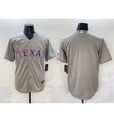 Men's Texas Rangers Blank Gray With Cool Base Stitched Baseball Jersey