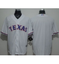 Men's Texas Rangers Blank White New Cool Base Stitched MLB Jersey