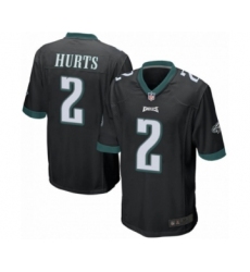 Philadelphia Eagles #2 Jalen Hurts Game Black Alternate Football Jersey