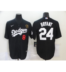 Men's Nike Los Angeles Dodgers Kobe Bryant Black 2020 Cool Base Jerseys