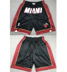 Men's Miami Heat Black Shorts (Run Small)