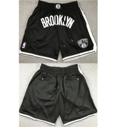 Men's Brooklyn Nets Black Shorts (Run Small)