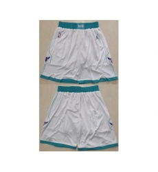 Men's Charlotte Hornets White Mitchell & Ness Shorts (Run Small)