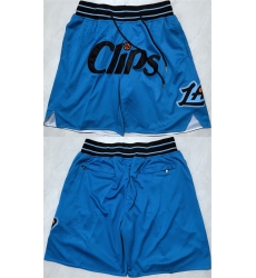 Men's Los Angeles Clippers Blue Shorts (Run Small)