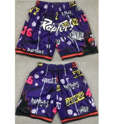 Men's Toronto Raptors Purple Shorts (Run Small)
