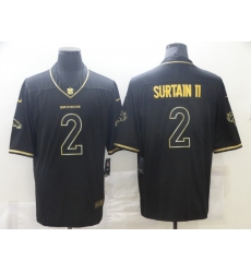 Men's Denver Broncos #2 Patrick Surtain II Nike Black Gold Draft First Round Pick Leopard Jersey