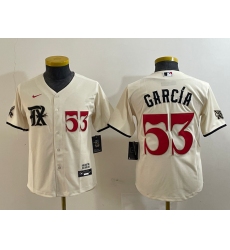 Women's Texas Rangers #53 Adolis Garcia Number Cream 2023 City Connect Cool Base Stitched Jersey