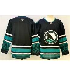 Men's San Jose Sharks Blank Black 2024-25 Alternate Stitched Hockey Jersey