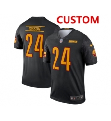 Men's Washington Commanders Custom Black Alternate Stitched Jersey