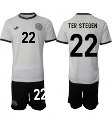Men's Germany #22 Marc-Andre ter Stegen White 2025 Home Soccer Jersey Suit