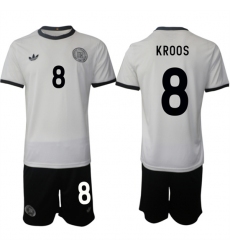 Men's Germany #8 Kroos White 2025 Home Soccer Jersey Suit