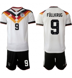 Men's Germany #9 FULLKRUG National Team FIFA x World Cup 2026 Home White On Field Jersey