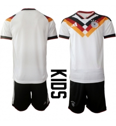Youth Germany Blank National Team FIFA x World Cup 2026 Home White On Field Kids Jersey