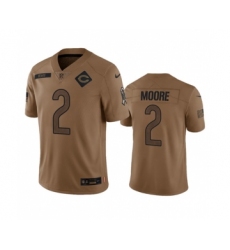 Men's Nike Chicago Bears #2 DJ Moore 2023 Brown Salute To Service Limited Football Stitched Jersey