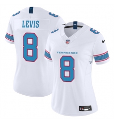 Women's Tennessee Titans #8 Will Levis White 2026 F.U.S.E. Vapor Limited Stitched Football Jersey(Run Small)