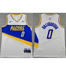 Men's Indiana Pacers #0 Tyrese Haliburton White 2025-26 City Edition Stitched Basketball Jersey