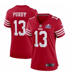 Women's San Francisco 49ers #13 Brock Purdy Red 2023 F U S E Vapor Untouchable Limited Stitched Football 2024 Super Bowl LVIII Jersey