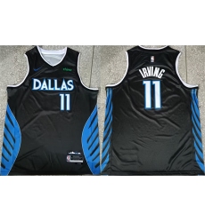 Men's Dallas Mavericks #11 Kyrie Irving Black 2025-26 City Edition Stitched Basketball Jersey