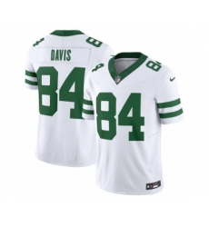 Men's Nike New York Jets #84 Corey Davis White 2023 F.U.S.E. Vapor Limited Throwback Stitched Football Jersey