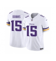 Men's Minnesota Vikings #15 Josh Dobbs White 2023 F.U.S.E. Vapor Untouchable Limited Stitched Jersey