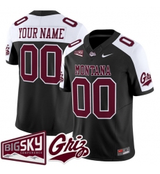 Men's Montana Grizzlies Active Player Custom Black Alternate 2025 F.U.S.E. Big Sky Patch Vapor Limited V1 Stitched Football Jersey