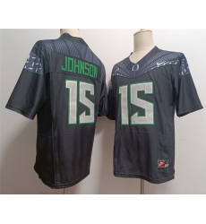Men's Oregon Ducks #15 Tez Johnson Black 2024 F.U.S.E. Stitched Jersey