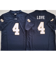 Men's Notre Dame Fighting Irish #4 Jeremiyah Love Navy 2025 F.U.S.E. Limited Stitched Jersey