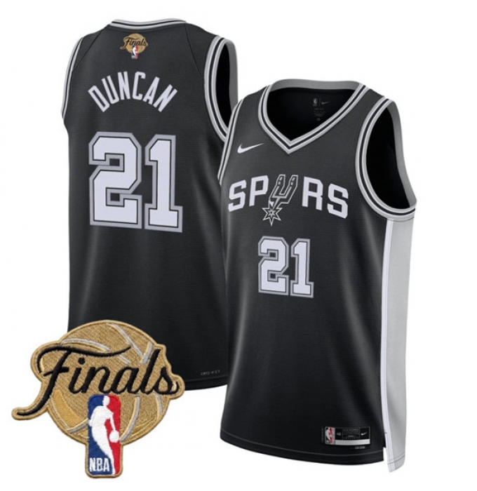 Men's San Antonio Spurs #30 Julian Champagnie Black 2026 Finals City Edition Stitched Basketball Jersey