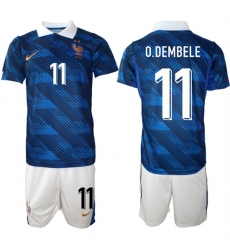 Men's France #11 O.DEMBELE National Team FIFA x World Cup 2026 Home On Field Jersey