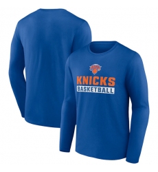 Men's New York Knicks Royal Let's Go Long Sleeve T-Shirt