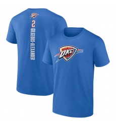 Men's Oklahoma City Thunder #2 Shai Gilgeous-Alexander Blue Playmaker Name & Number T-Shirt