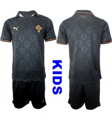 Youth Portugal Blank National Team FIFA x World Cup 2026 Away Gray On Eusebio special edition Kids Jersey