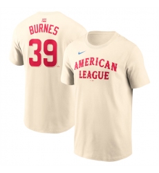 Men's American League #48 Emmanuel Clase Cream 2024 All-Star Name & Number T-Shirt