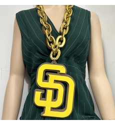 San Diego Padres Fan Chain, MLB fans, Team Logo Big necklace,  large  pendant, Medal gift clothing tag Accessories