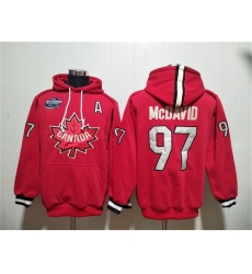 Men's Team Canada #97 Connor McDavid Red Ageless Must-Have Lace-Up Pullover Hoodie