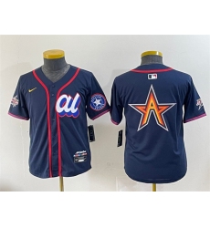 Youth American League Houston Astros Team Big Logo Navy 2025 All-Star Edition Limited Stitched Baseball Jersey