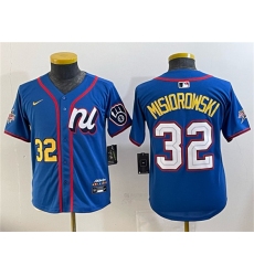 Women's National League #32 Jacob Misiorowski Blue 2025 All-Star Edition Limited Stitched Baseball Jersey(Run Small)