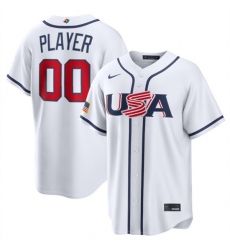 Men's USA Baseball ACTIVE PLAYER Custom White 2026 World Baseball Classic Home Stadium Stitched Jersey
