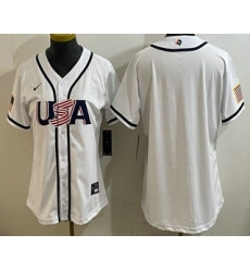 Women's USA Blank White 2026 World Baseball Classic Cool Base Jersey