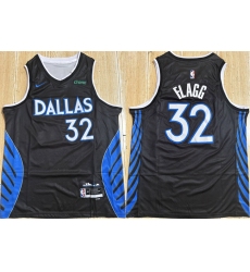 Men's Dallas Mavericks #32 Cooper Flagg Black 2025-26 City Edition Stitched Basketball Jersey