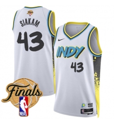 Men's Indiana Pacers #43 Pascal Siakam White 2024-25 City Edition Stitched Basketball Jersey