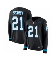 Women's Nike Carolina Panthers #21 Da'Norris Searcy Limited Black Therma Long Sleeve NFL Jersey