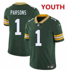 Youth Green Bay Packers #1 Micah Parsons Green 2025 Vapor Untouchable Limited Football Stitched Jersey