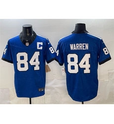 Men's Indianapolis Colts #84 Tyler Warren Blue 2025 F.U.S.E. Throwback Vapor Limited Football Stitched Jersey