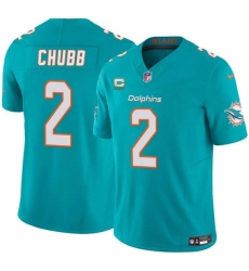 Men's Miami Dolphins #2 Bradley Chubb Aqua 2025 F.U.S.E. With 1-Star C Vapor Limited Football Stitched Jersey