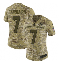 Women's Nike Houston Texans #7 Ka'imi Fairbairn Limited Camo 2018 Salute to Service NFL Jersey