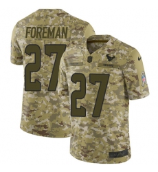 Youth Nike Houston Texans #27 D'Onta Foreman Limited Camo 2018 Salute to Service NFL Jersey