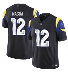 Men's Los Angeles Rams #12 Puka Nacua Black 2025 F.U.S.E. “Rivalries” Vapor Limited Football Stitched Jersey