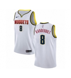 Youth Nike Denver Nuggets #8 Jarred Vanderbilt Swingman White NBA Jersey - Association Edition